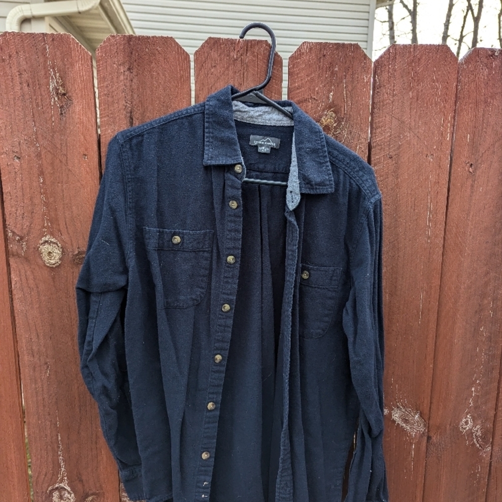 Eddie Bauer Dark Blue Button Down - Medium